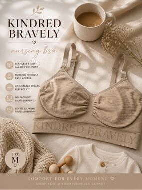 Kindred Bravely Nursing Bra Seamless Beige Size Medium